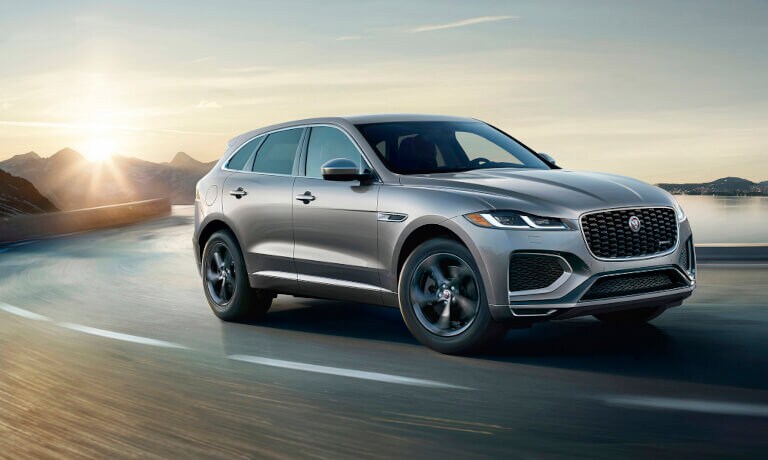 2023 Jaguar F-PACE Exterior Driving On Curved Road
