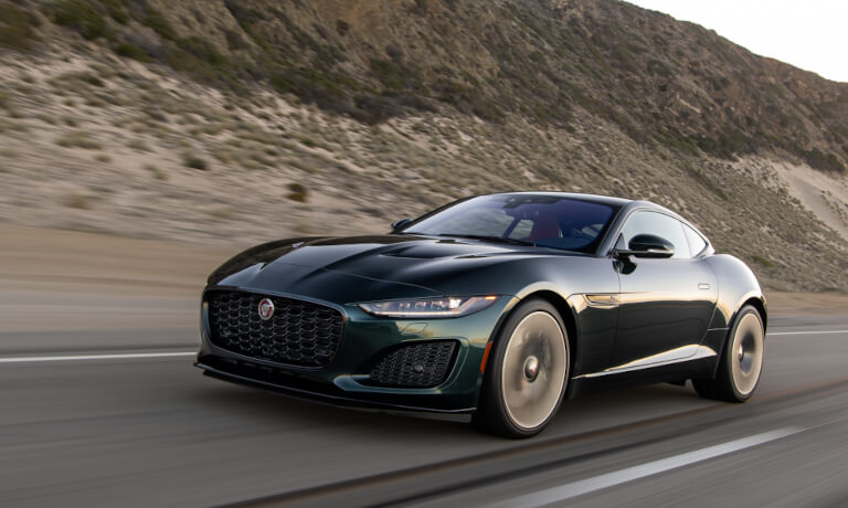 2022 Jaguar FTYPE Exterior Driving Fast On Desert Road