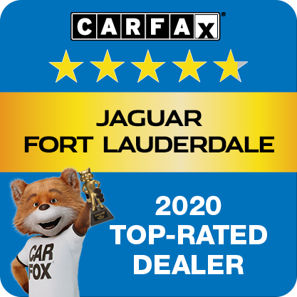 Jaguar Fort Lauderdale Recognized as a CARFAX Top-Rated Dealer 2020 CARFAX Top-Rated Dealer badge