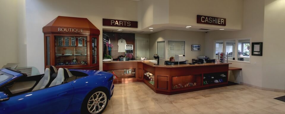 Jaguar Fort Lauderdale Parts Center Jaguar Fort Lauderdale parts department and cashier