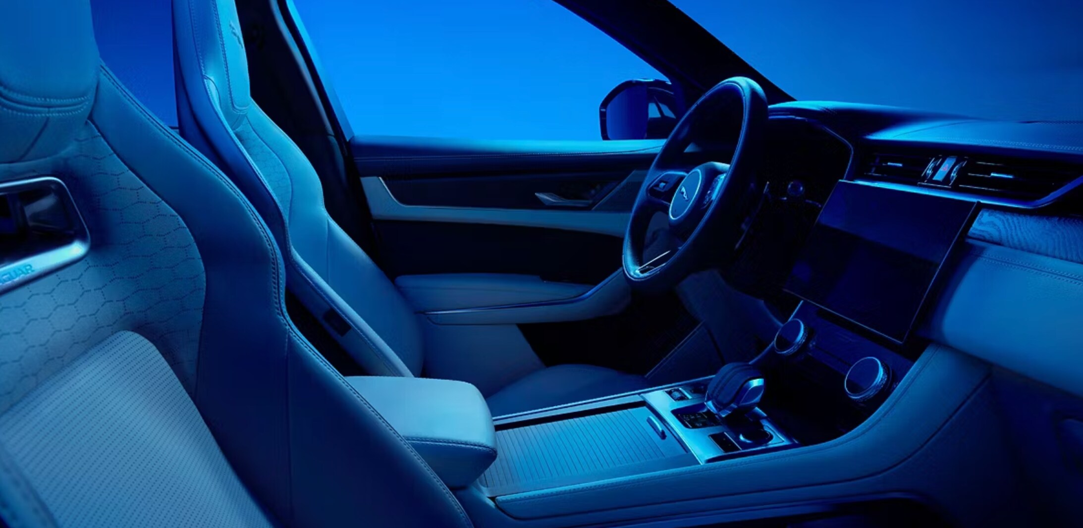 Interior of a Jaguar F-Pace Interior of a Jaguar F-Pace