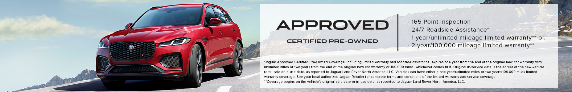 Jaguar Certified Pre-Owned Program Details