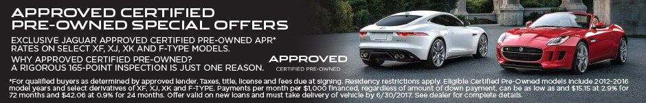 Jaguar Certified Pre-Owned Special Offers