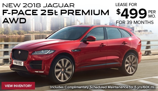 Lease a New 2018 Jaguar F-PACE 25t Premium AWD for $499 per month for 39 months