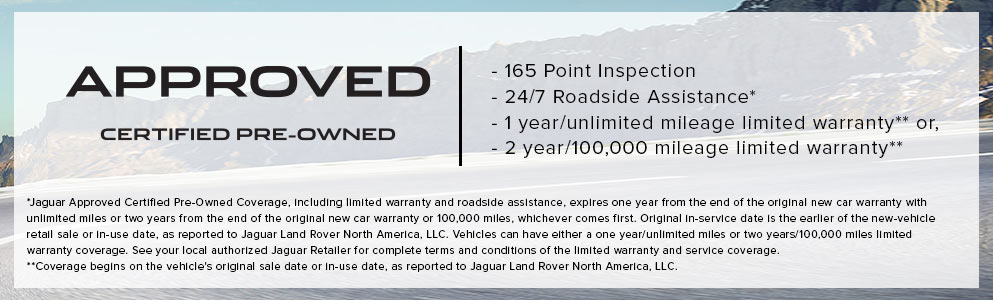 Jaguar Approved Certified Pre-Owned Program