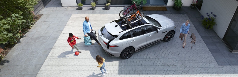 New 2021 Jaguar F-PACE in silver.