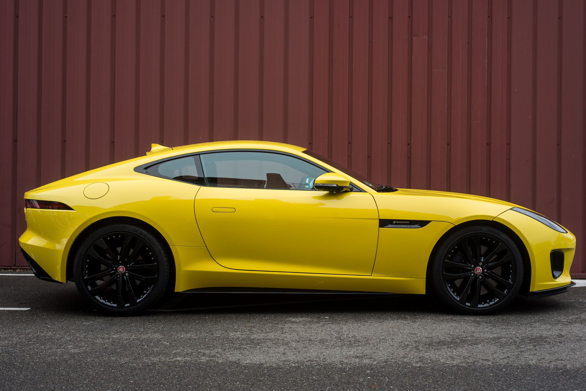 A picture of a Jaguar F-Type Coupe 2017 with its configurable cabin lighting and blind spot monitoring
