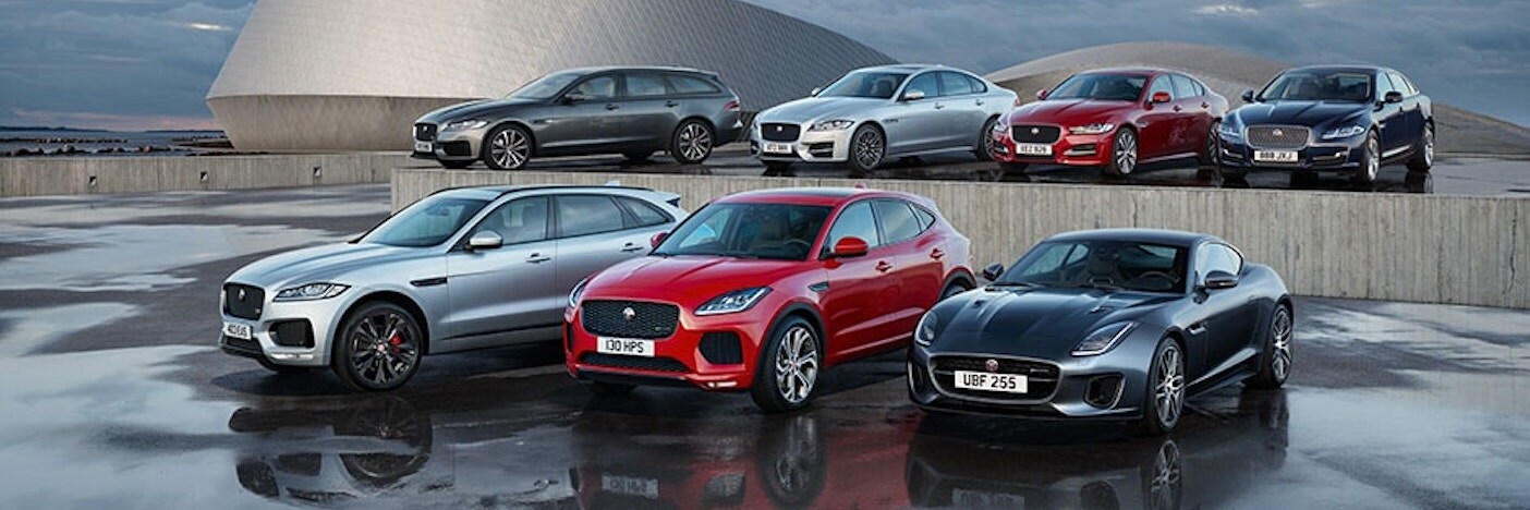 Lineup of Jaguar models