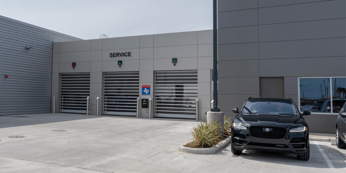 Jaguar West Houston Service Center Jaguar West Houston service center entrance