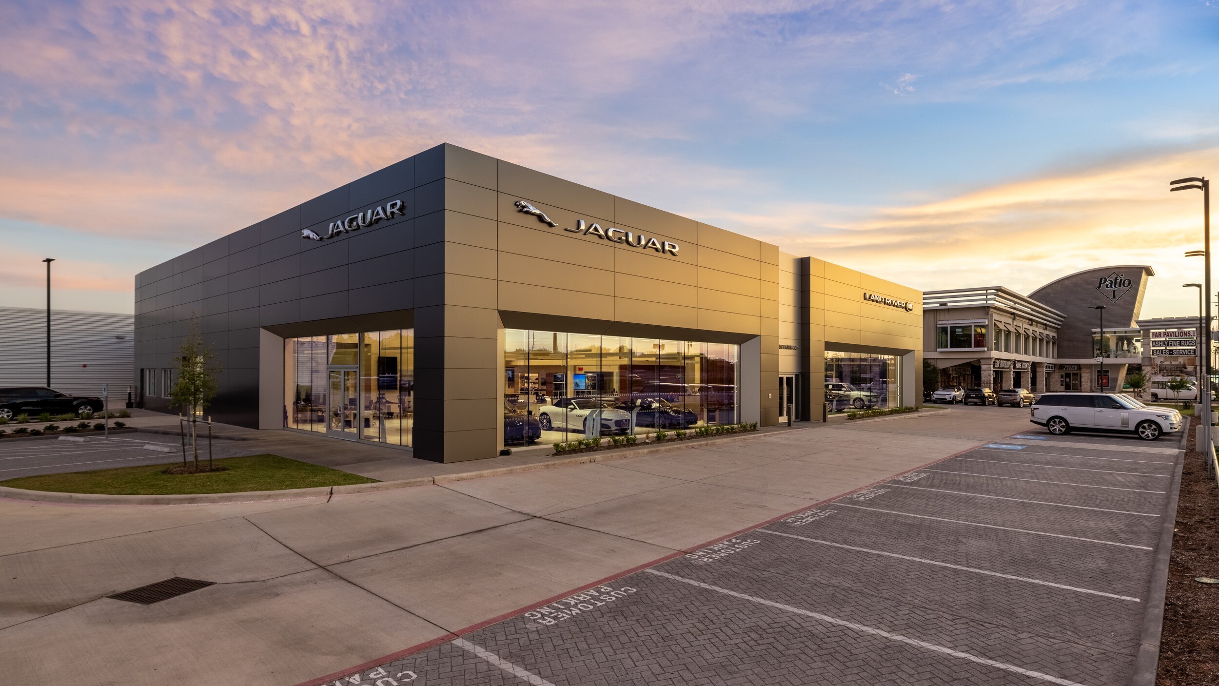 Jaguar West Houston is here for all your Jaguar purchasing, servicing, and financing needs in Katy, TX Exterior view of Jaguar West Houston