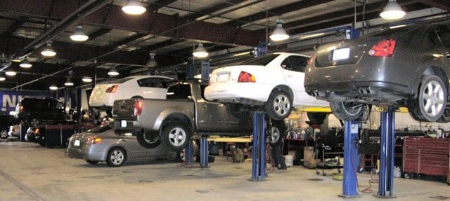 Balise Nissan of West Springfield auto repair shop cars being working on at the Balise Nissan of West Springfield service center