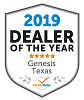2019 DealerRater Dealer of the Year - Genesis - Texas badge.png