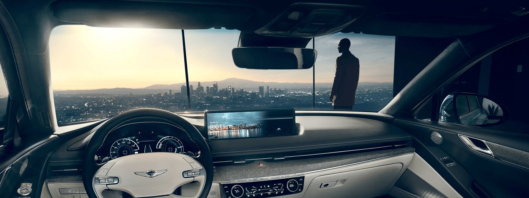 Interior of 2025 Genesis Electrified G80 in Weatherford, TX