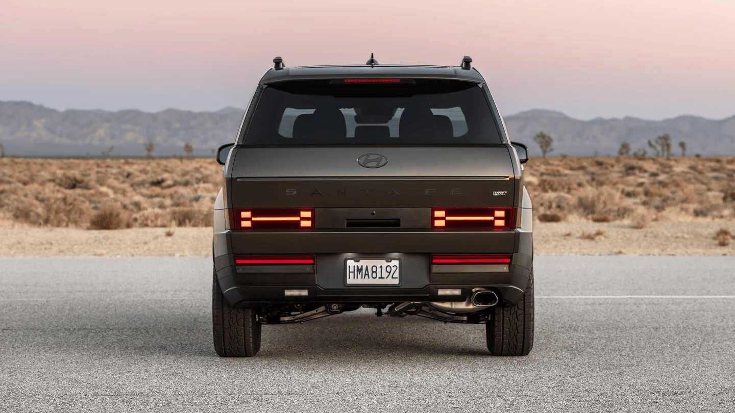 Back Exterior of 2026 Grey Hyundai Santa Fe in Weatherford, TX