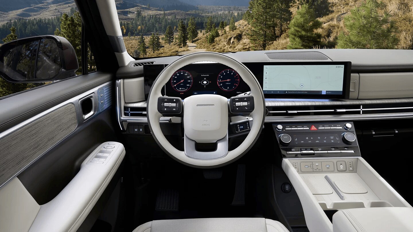 Interior of 2026 Hyundai Santa Fe in Weatherford, TX