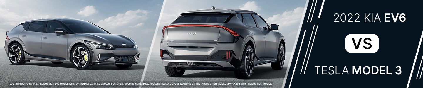 2022 Kia EV6 vs. Tesla Model 3