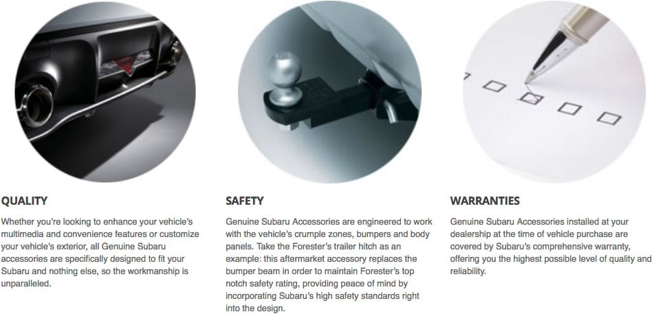 Genuine Subaru accessories Genuine Subaru accessories