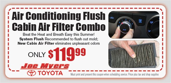 AC Service Coupon, Joe Myers Toyota, Houston