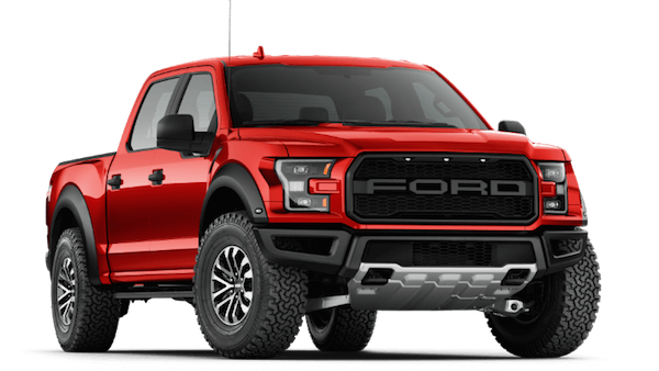 2019 Ford F-150 Raptor A red 2019 Ford F-150 Raptor