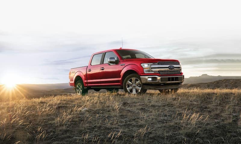 2020 Ford F-150 A red 2020 Ford F-150