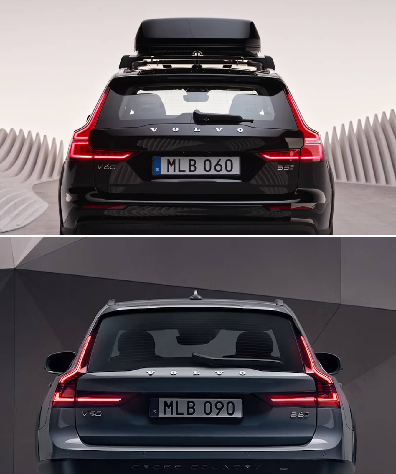Volvo V60 Cross Country vs. Volvo V90 Cross Country: Dimensions