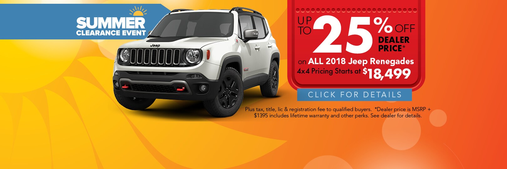 Youngblood CDJR Summer Clearance Event 2018 Jeep Renegades Youngblood CDJR Summer Clearance Event 2018 Jeep Renegades