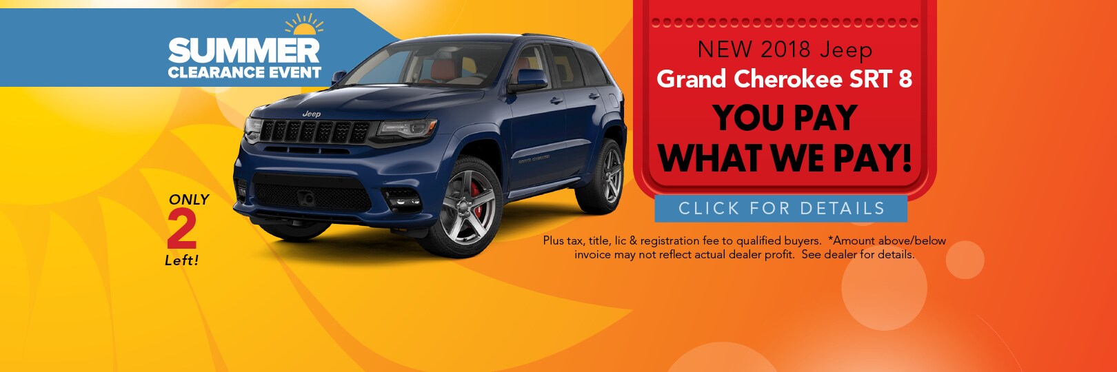 Youngblood CDJR Summer Clearance Event Grand Cherokee SRT 8 Youngblood CDJR Summer Clearance Event Grand Cherokee SRT 8