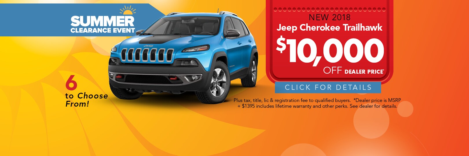 Youngblood CDJR Summer Clearance Event 2018 Jeep Cherokee Trailhawk