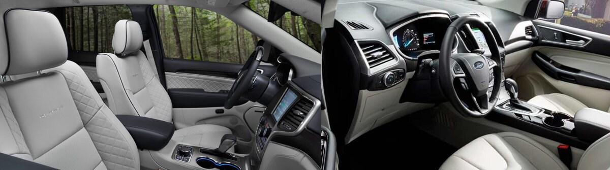 2017 Jeep Grand Cherokee vs. 2017 Ford Edge Interior Comparisons Near Ozark, MO