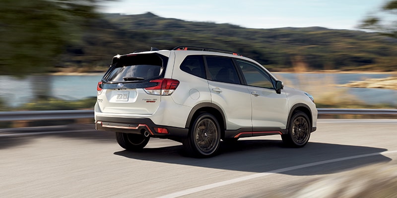 Subaru Forester near lake