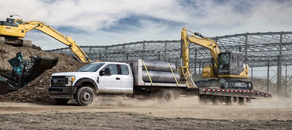 Ford F-350 Chassis Truck at Work Site