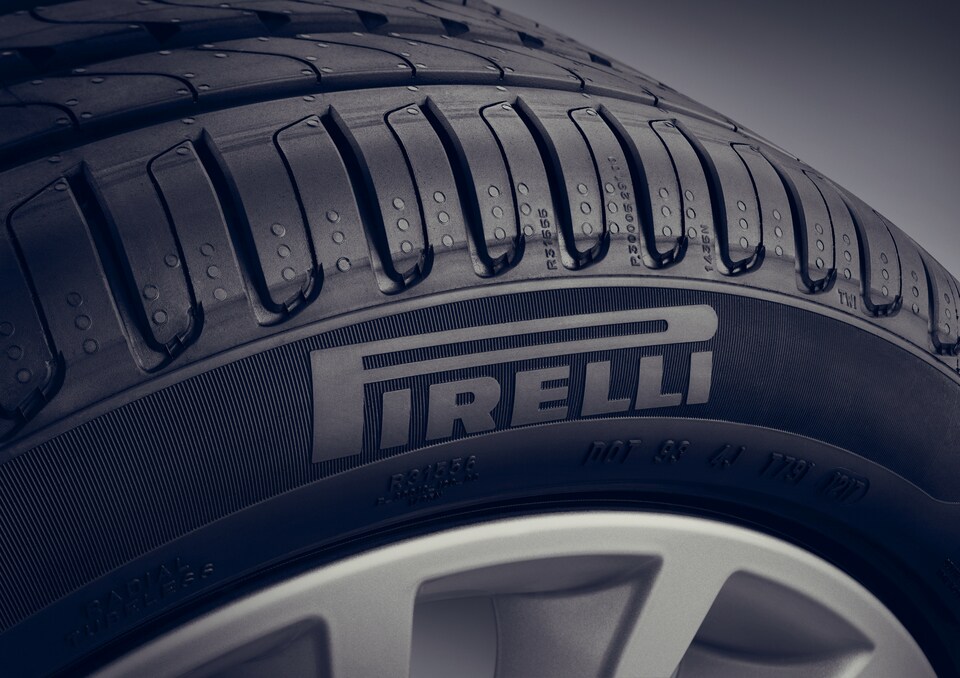 closeup Pirelli tire