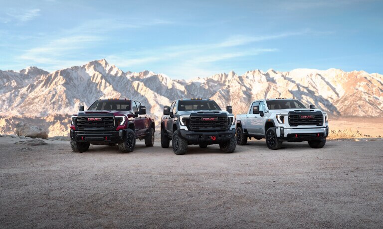 2025 GMC Sierra 2500 HD Exterior Three In Front Of Mountains