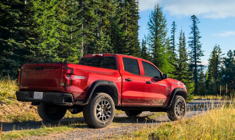 2025 Chevrolet Colorado on a trail in a forest