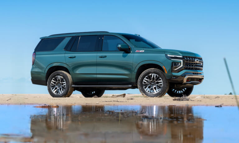 2025 Chevy Tahoe side view in desert