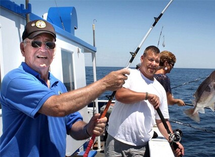 101st Airborne and other veterans take some time out to go fishing in Salisbury, MA.jpg