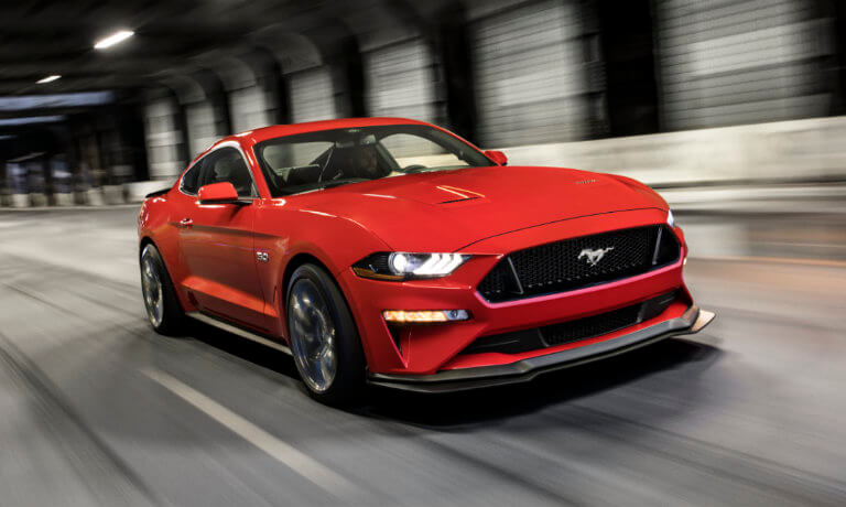 2021 Ford Mustang exterior driving in tunnel