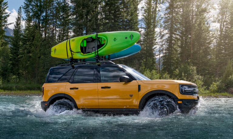 2021 Ford Bronco Sport exterior driving in river