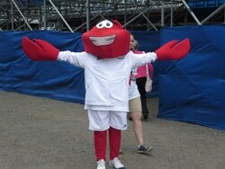 Larry T. Lobster was out in full force all event long