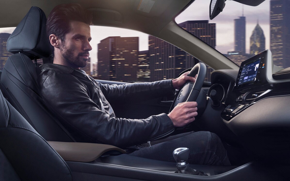 Driving a new Toyota