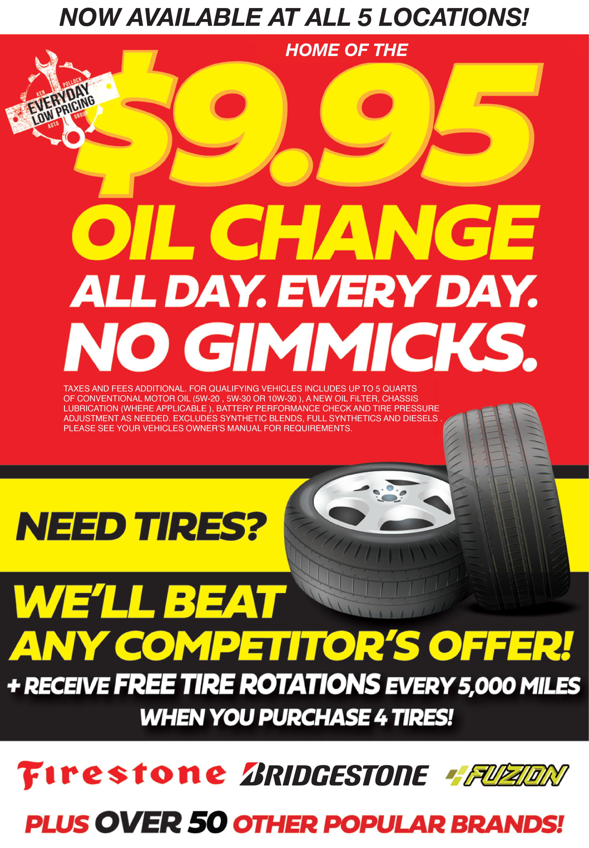 9.95 Oil Change Special Ken Pollock Auto Group