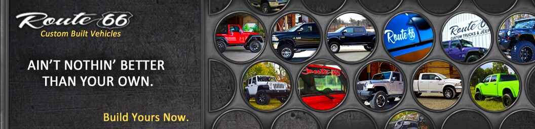 Route 66 Custom Built Jeep and Ram Trucks Banner