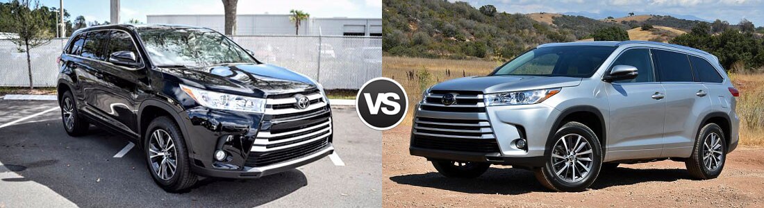 2017 Toyota Highlander LE vs 2017 Toyota Highlander XLE