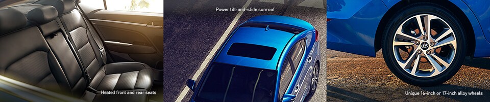 2017 Hyundai Elantra - Heated Front/Rear Seats, Power/Tilt/Slide Moonroof and Unqiue 16 or 17-inch Alloy Wheels