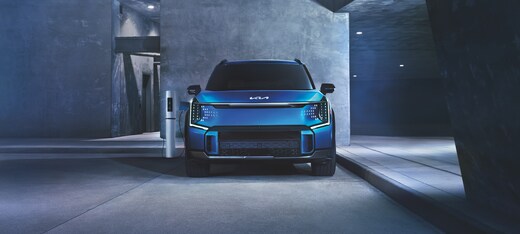 Kia EV charging at a home charging station