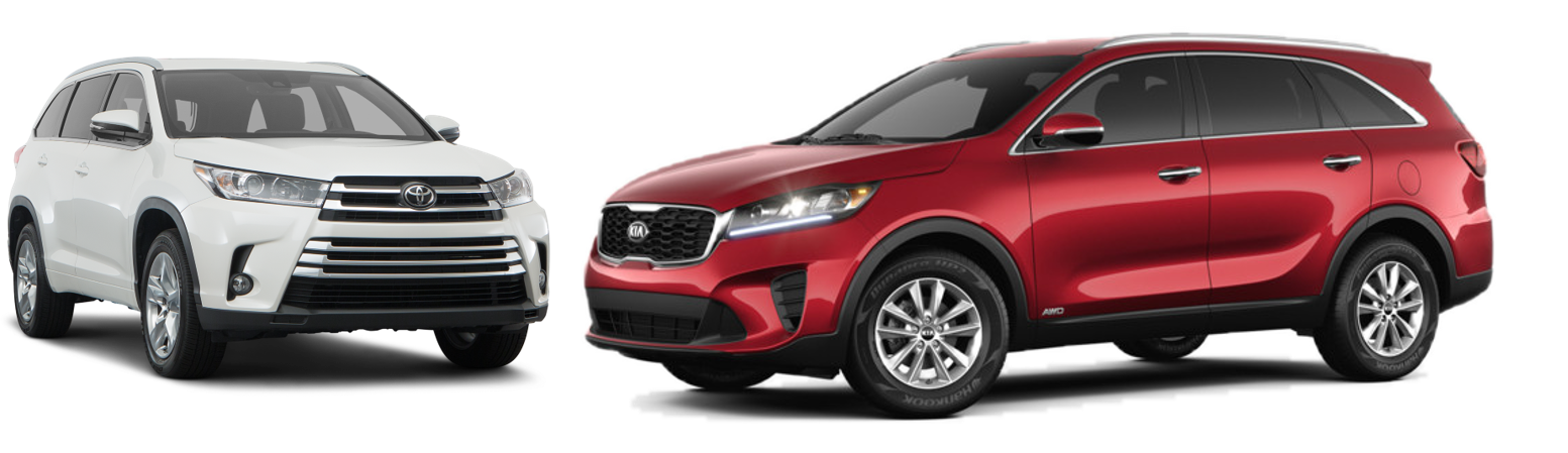Kia Sorento vs Toyota Highlander Kia Sorento vs Toyota Highlander
