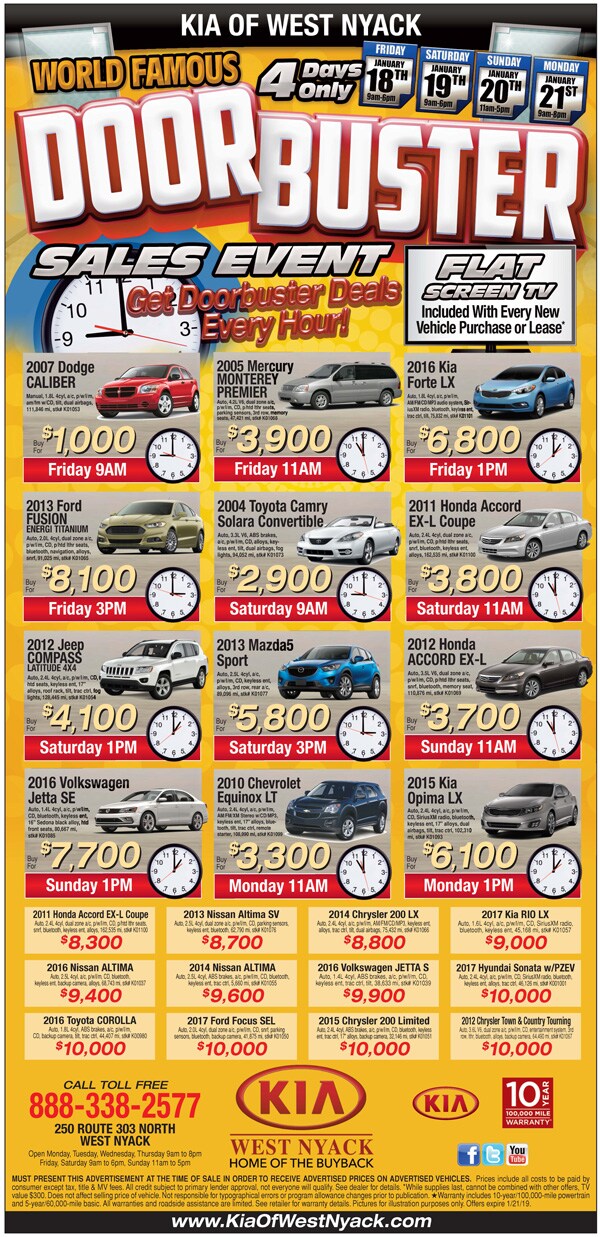 World Famous Doorbuster Sales Event