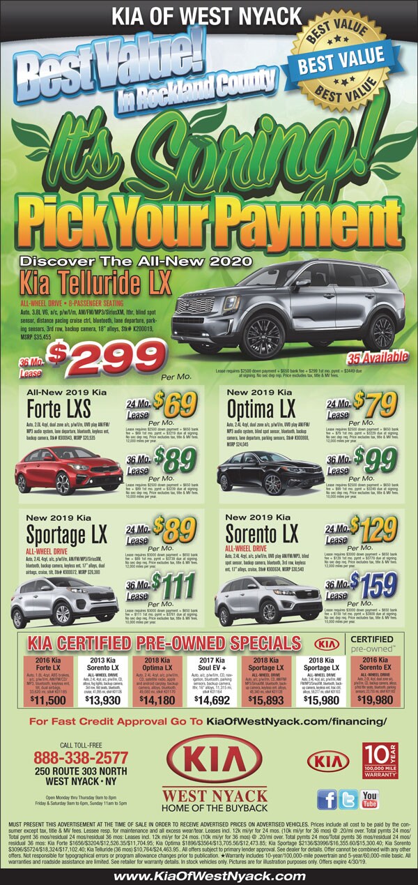 Pick Your Payment this Spring