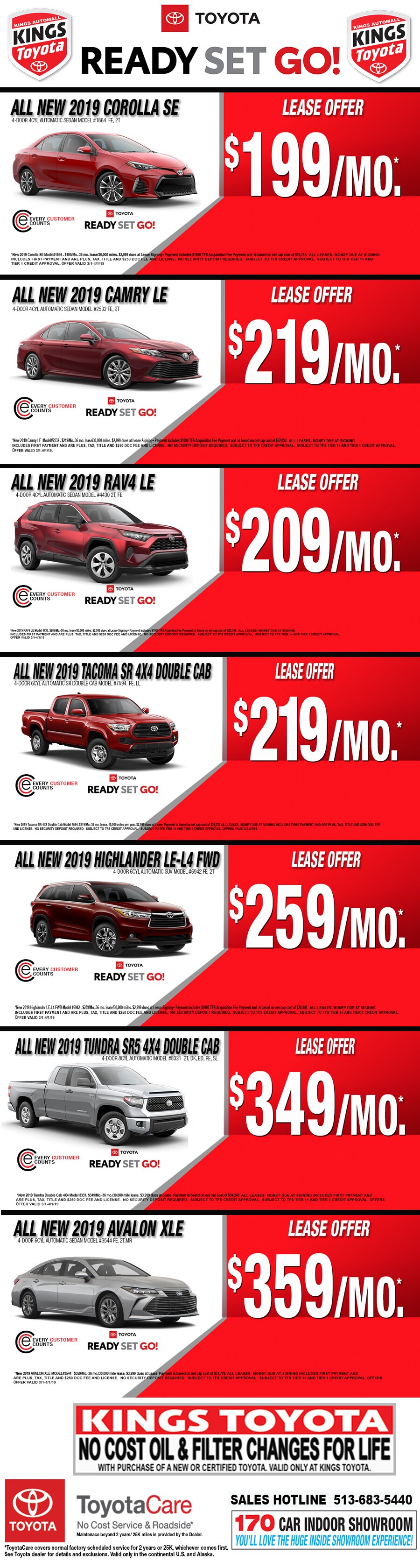 Ready set Go Sales Event Leases