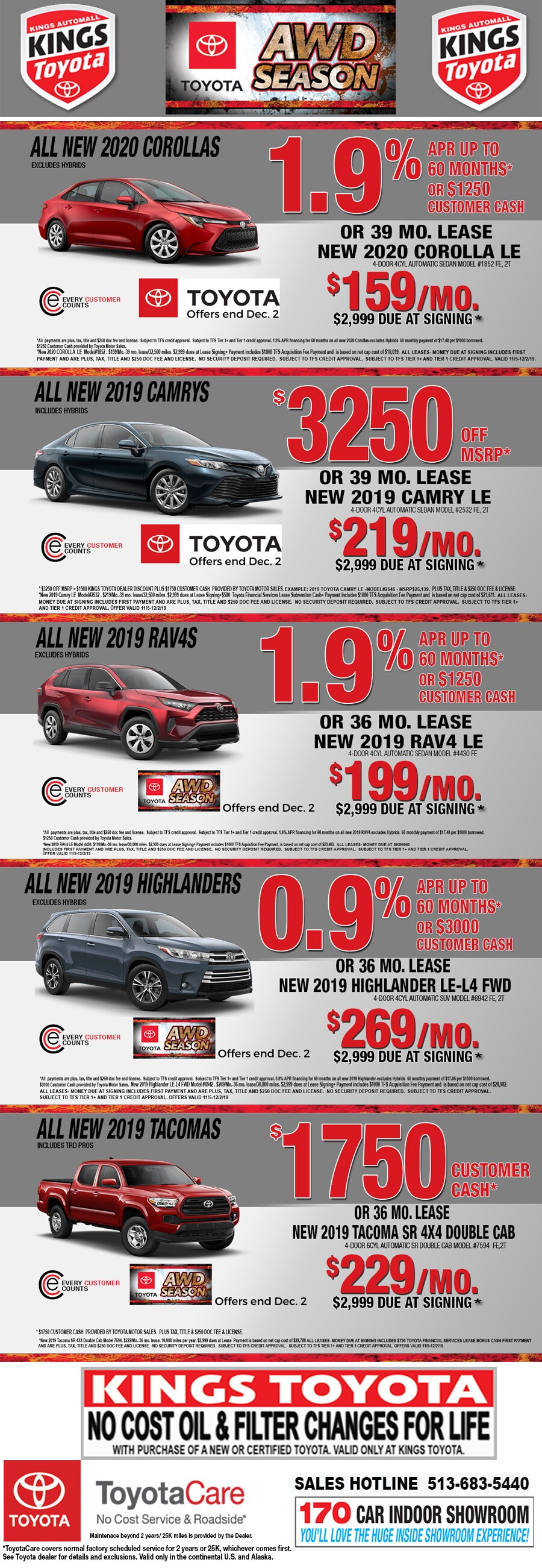 November Sales Specials